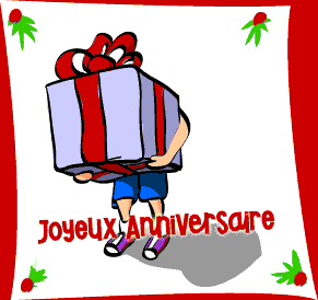 Gif animé joyeux anniversaire enfant cadeau